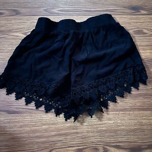 Ambiance Black Textured Shorts